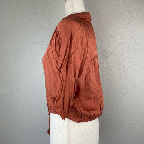 Don’t Ask Why Button Down Crop Top One Size EUC - Picture 3 of 6